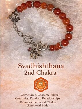 Svadhisthana 2nd Chakra with Silver Charms The Yogi Chakra Collection